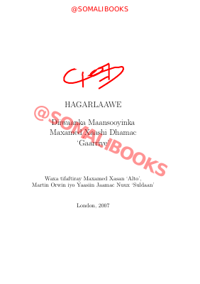 @somalibooks Hagarlaawe-diiwaanka-Gaarriye-1.pdf